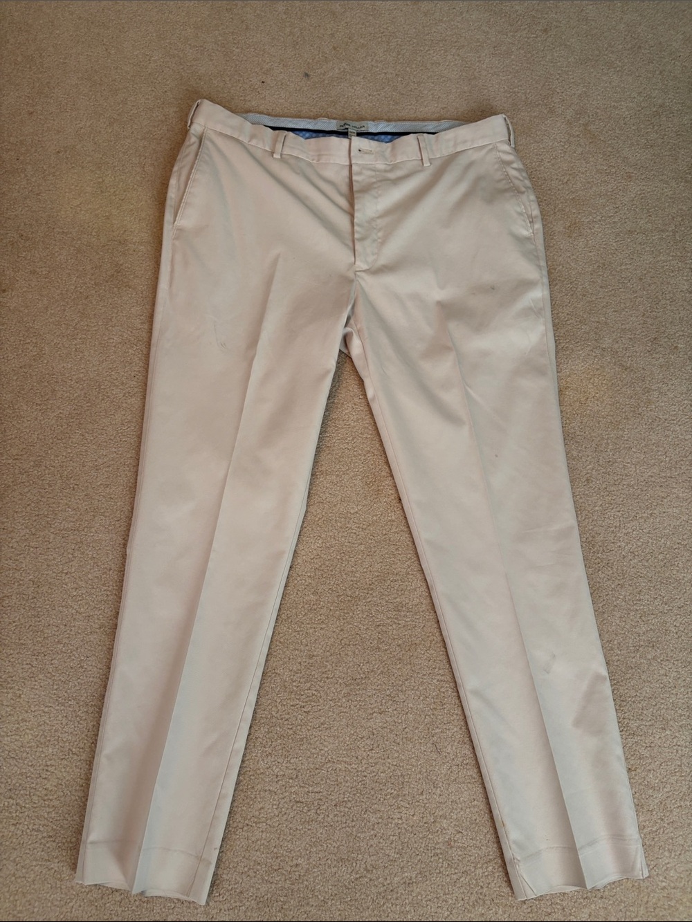 Peter Millar Men's Beige Slim Chinos